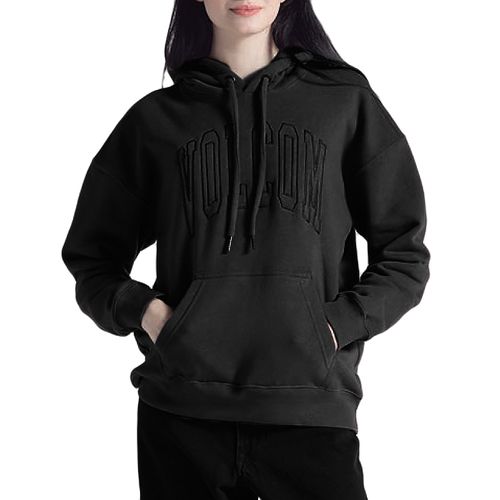 Moletom Feminino Volcom Canguru Stone Elite PRETO-VLBL020211-